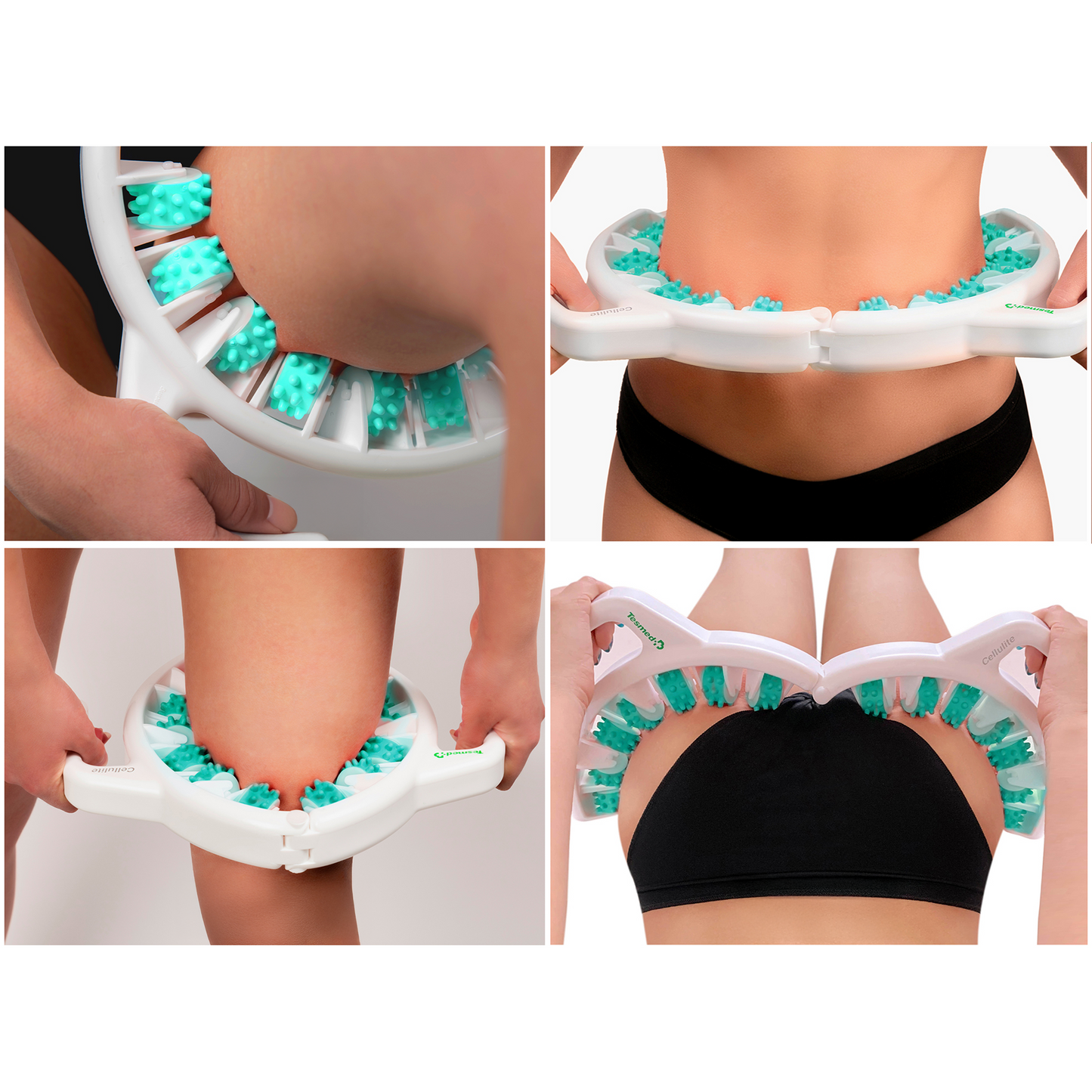 Tesmed Cellulite GREEN - Manual Anti-Cellulite Massager (Legs and Glutes): Clinically Tested Effectiveness