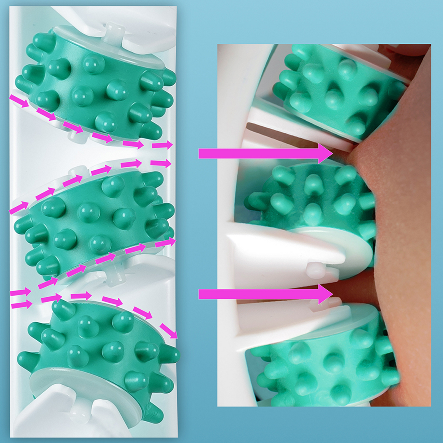 Tesmed Cellulite GREEN - Manual Anti-Cellulite Massager (Legs and Glutes): Clinically Tested Effectiveness