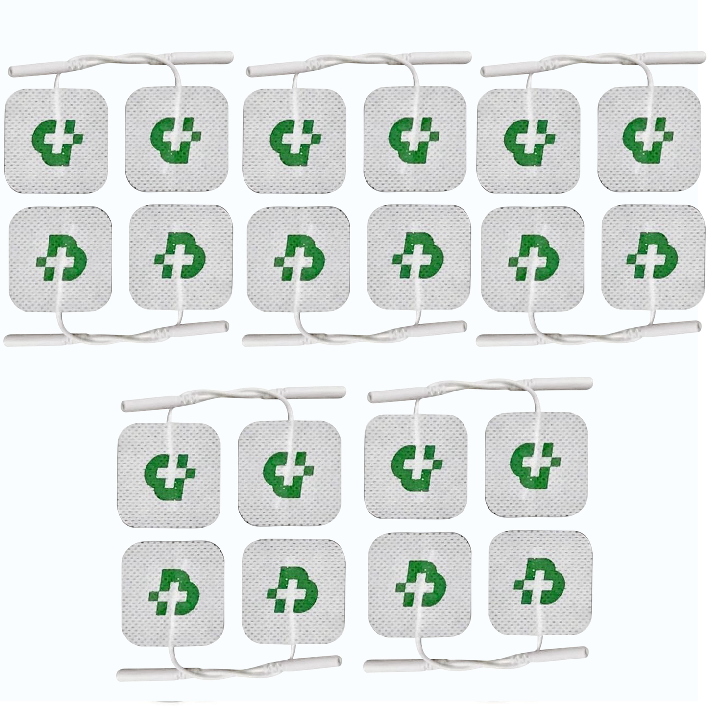 TESMED Top Equipment: Set of 27 Electrodes (20 Electrodes 50x50mm + 4 Electrodes 50x100mm + 1 Tesmed ABS Pad + 2 Tesmed Knee Electrodes), Compatible with All Brands of Electrical Stimulators with 2 mm Pin Connectors