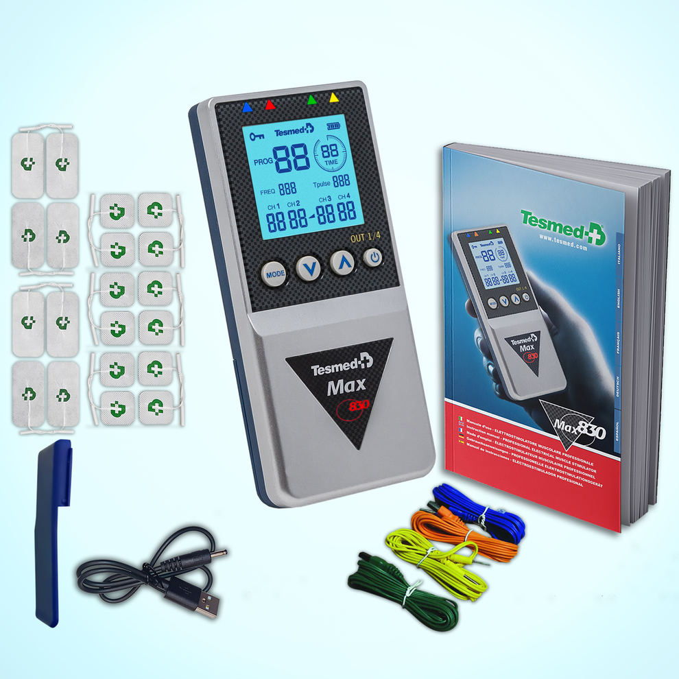 Tesmed MAX 830 Professional Muscle Stimulator (with 4 channels and ...