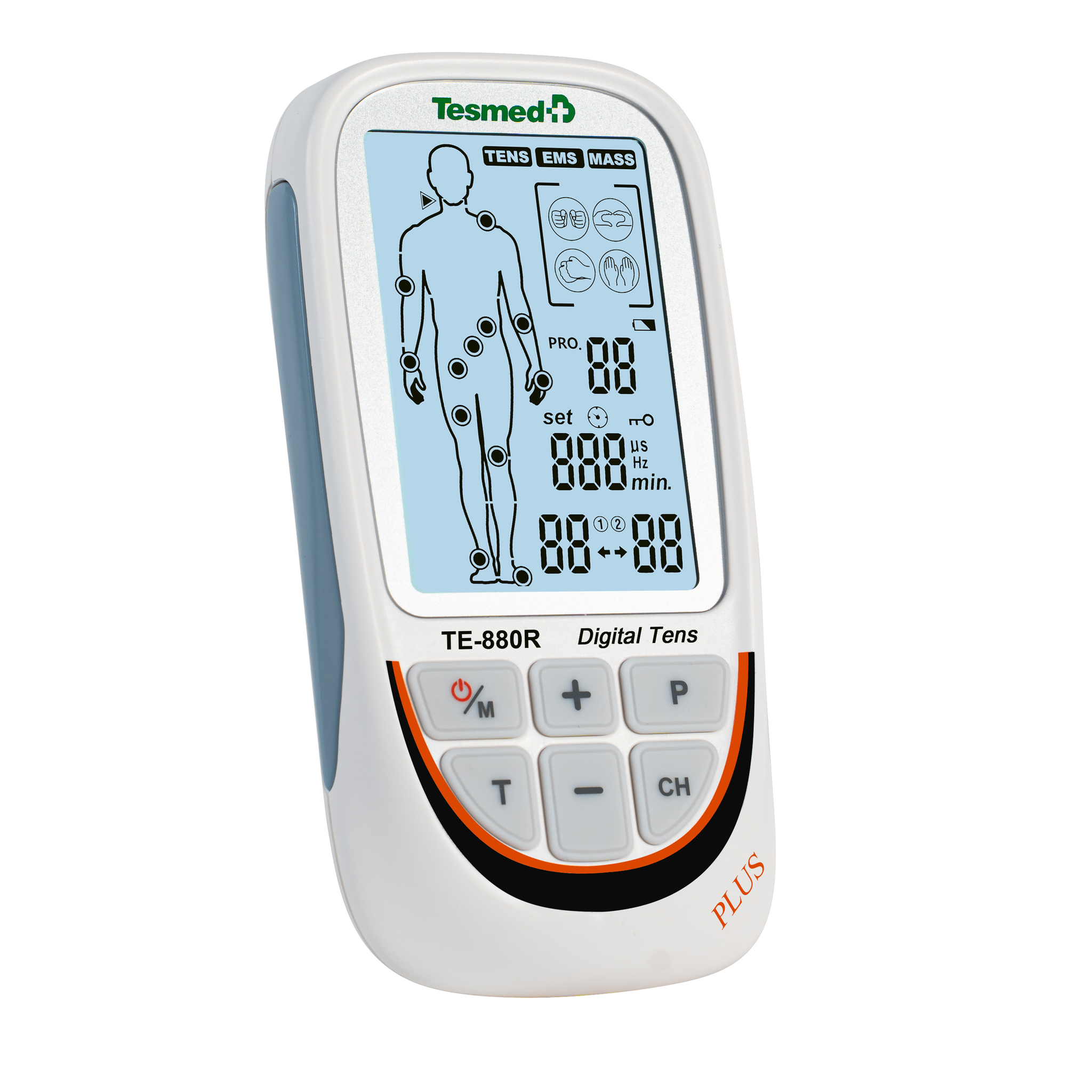 Tesmed TE-880R Plus Muscle Stimulator, TENS, EMS, Massager