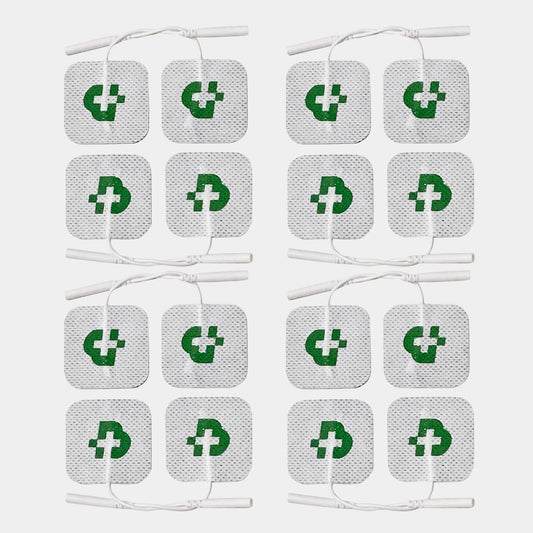 Tesmed 16 Pads for TENS, EMS units 1.57"x1.57" (40x40 mm),  Do Not Require Gel.