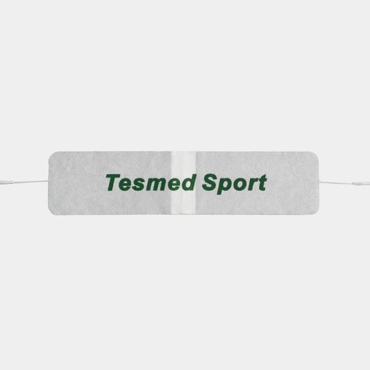 TESMED SPORT: giant stim pad for abdominals, suitable for all muscle stimulators with 2 mm plug cables.